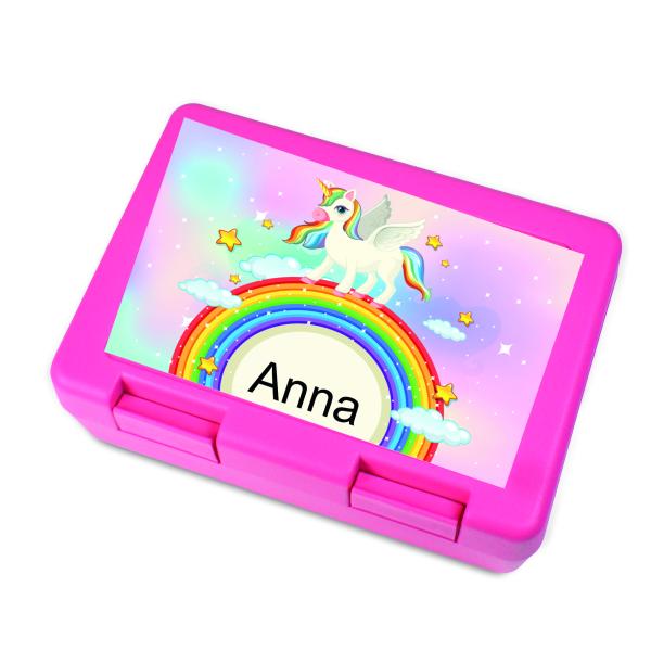 Personalisierte Kinder Jausenbox Einhorn